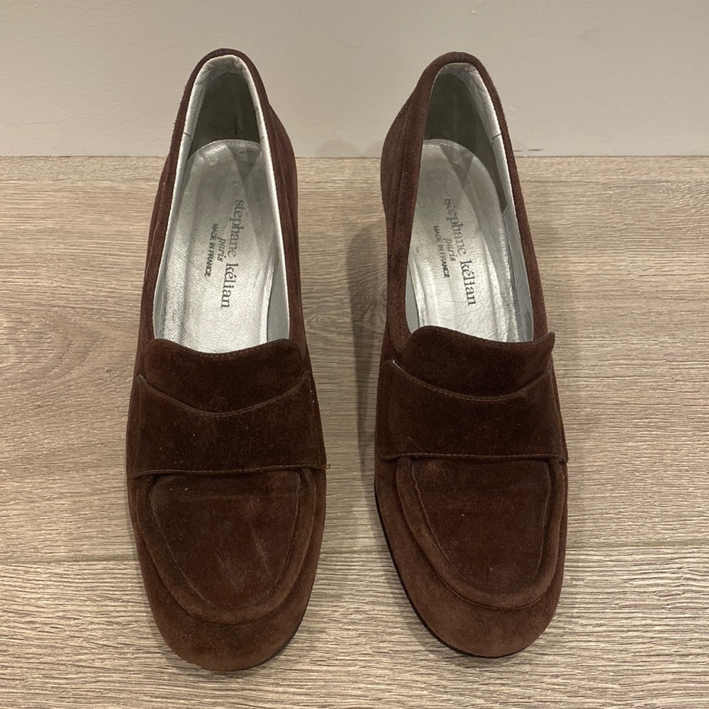 Stephane Kelian Brown Suede Wedges Size 7.5